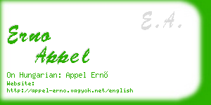 erno appel business card